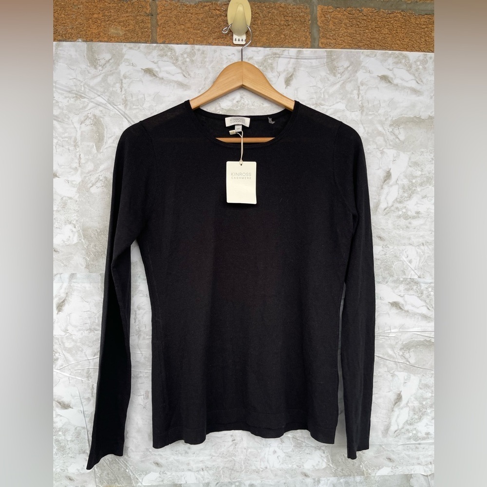 Kinross cashmere silk cashmere blend sweater top size small
